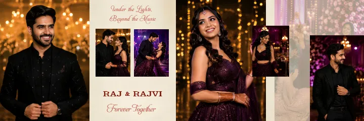 Sangeet Ceremony Album PSD Design for Wedding Albums