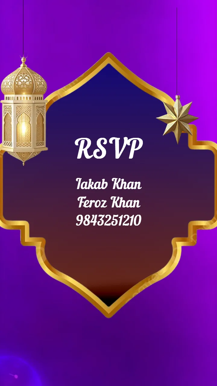 Muslim Nikah Invitation Video with Crescent Moon Theme
