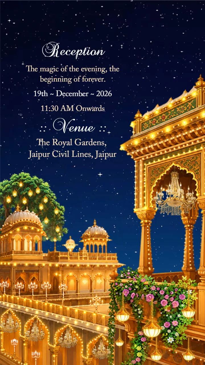 Wedding Invitation Video for Jaipur Palace Wedding Scenes