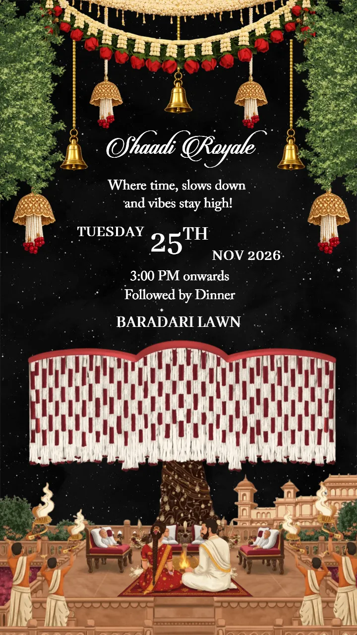 Luxury Wedding invitation video Modern Royal Theme