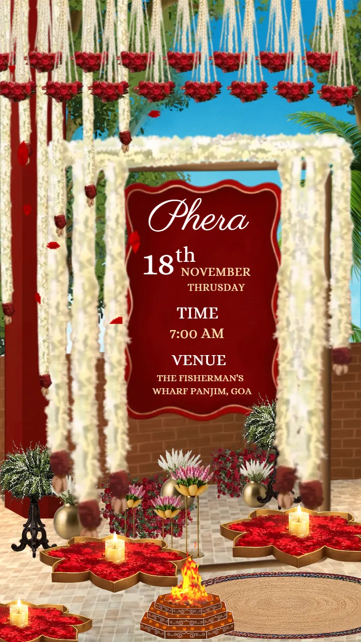 Marriage Invitation Video with Elegant Beachside Wedding