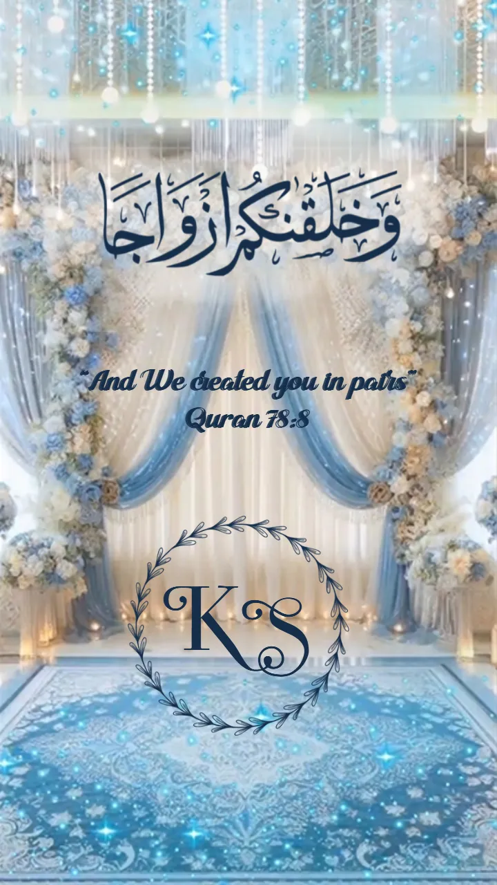 Engagement Invitation Card with Royal Blue Elegant Theme