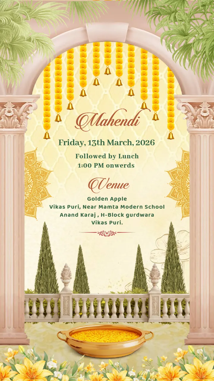 Wedding Invitation Video Sikh Wedding Elegant Design