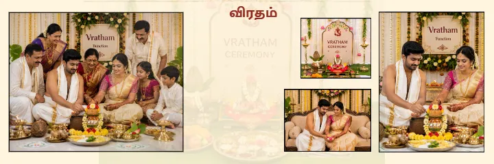 Tamil Wedding Album PSD With Temple Wedding Memories