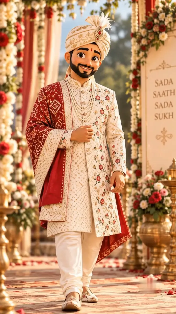 Wedding Invitation Video with Rajwadi Royal Wedding Design