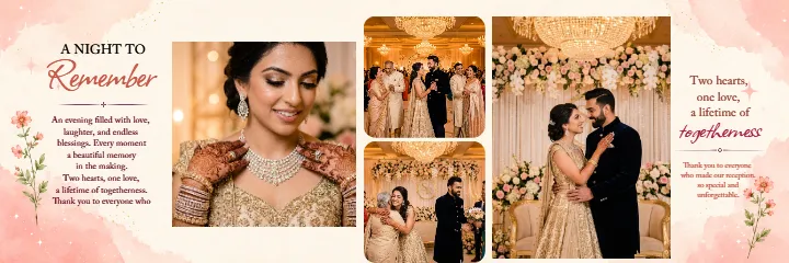 Reception Album Design PSD for Stunning Reception Memories