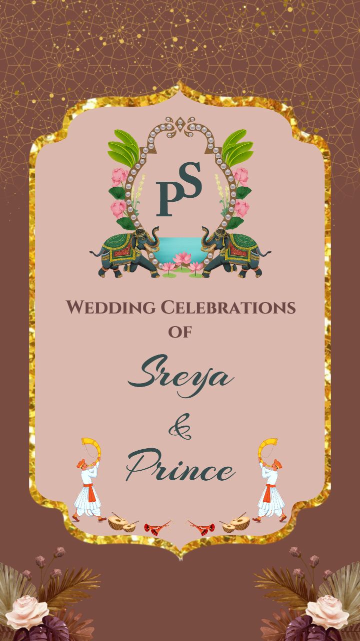 Wedding Invitation Card Template in Artistic Style
