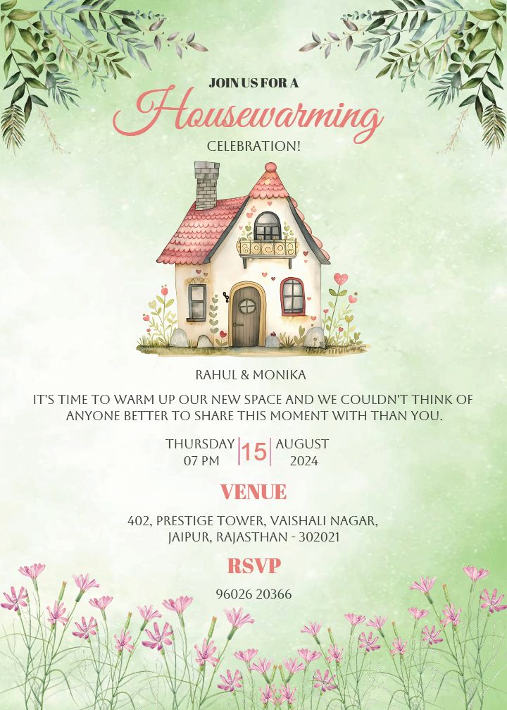 Housewarming Invitations With Nature Theme