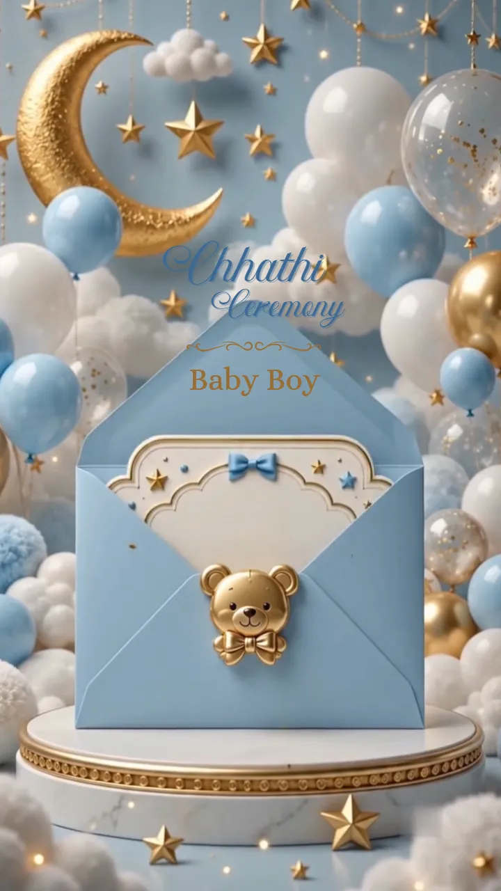 3D Chhathi Ceremony Video for Baby Boy Celebration