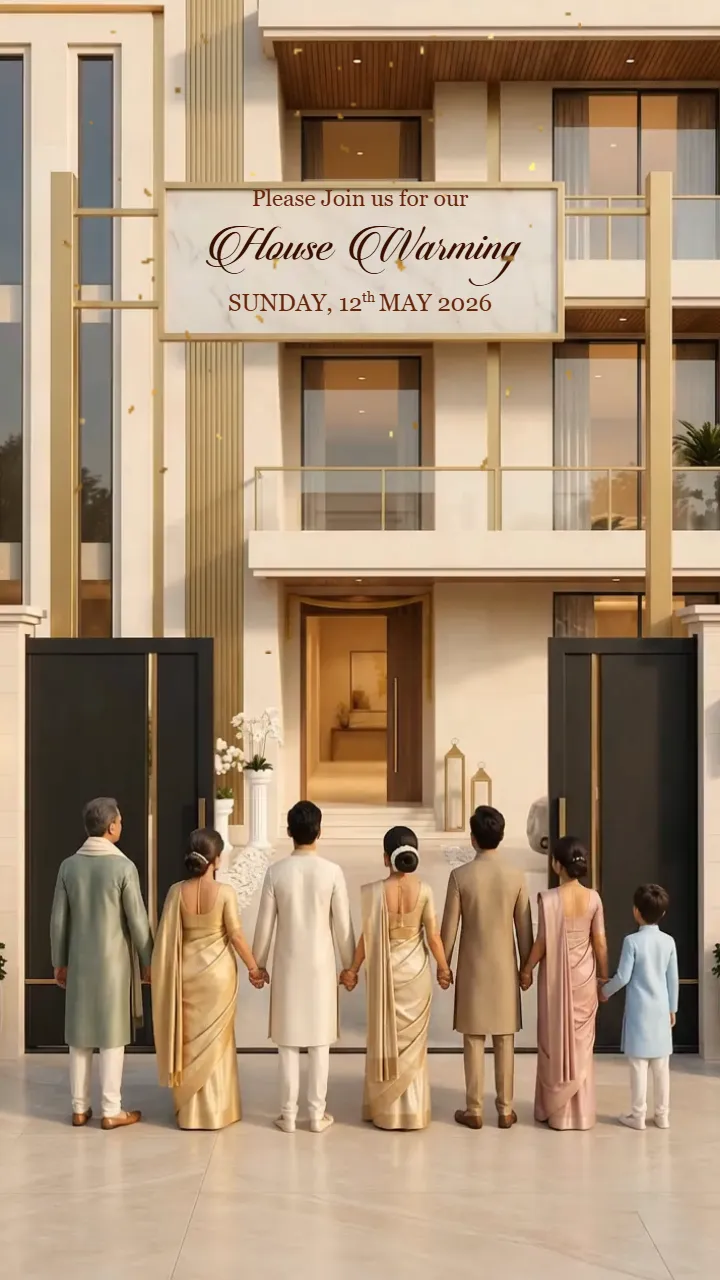 AI House Warming Invitation Video with Creative Designs