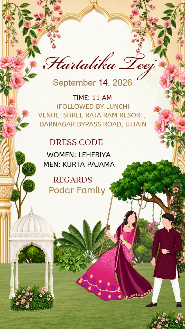 Hartalika Teej Invitation Video for a Heartfelt Teej Invite