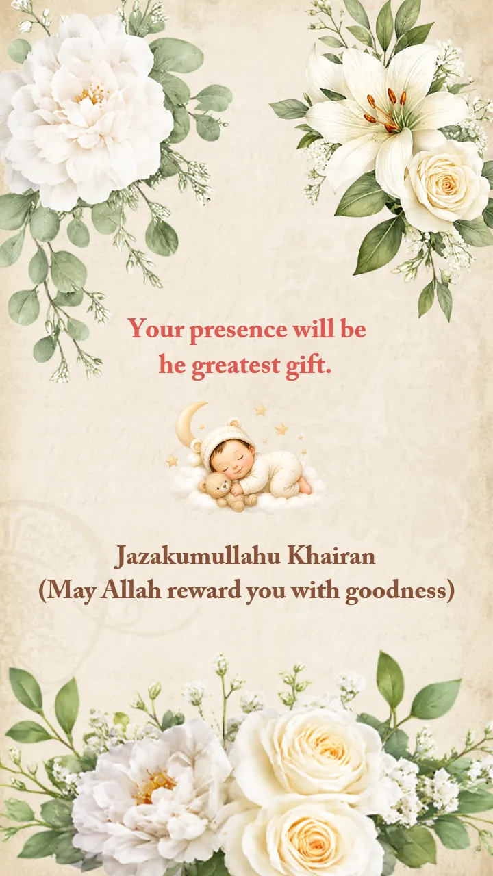Aqiqah Invitation Video with Elegant Floral Design