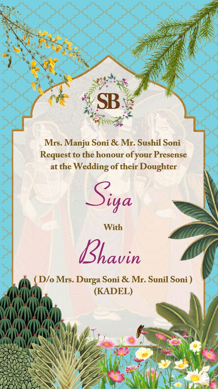 Beautiful Wedding Invitation Video With Peacock And Flowers