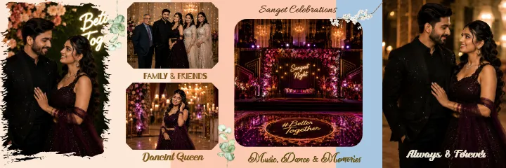 Sangeet Ceremony Album PSD Design for Wedding Albums