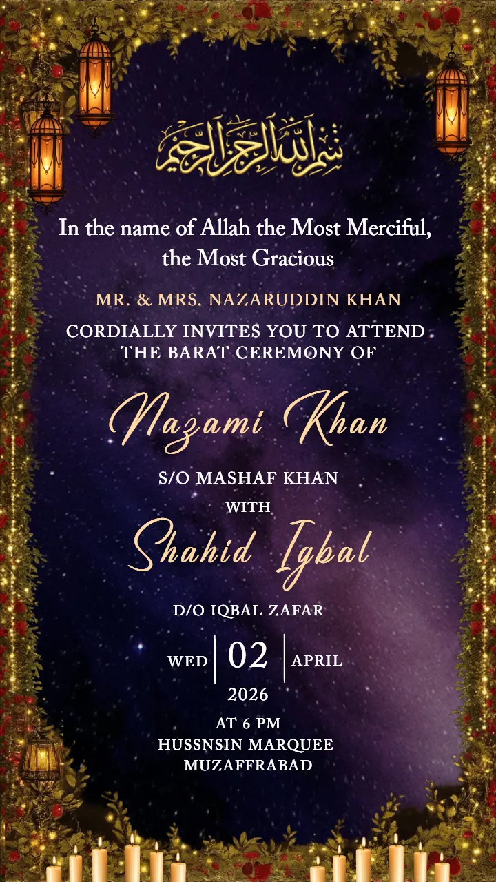 Muslim Wedding Invitation Video Luxury Wedding Theme