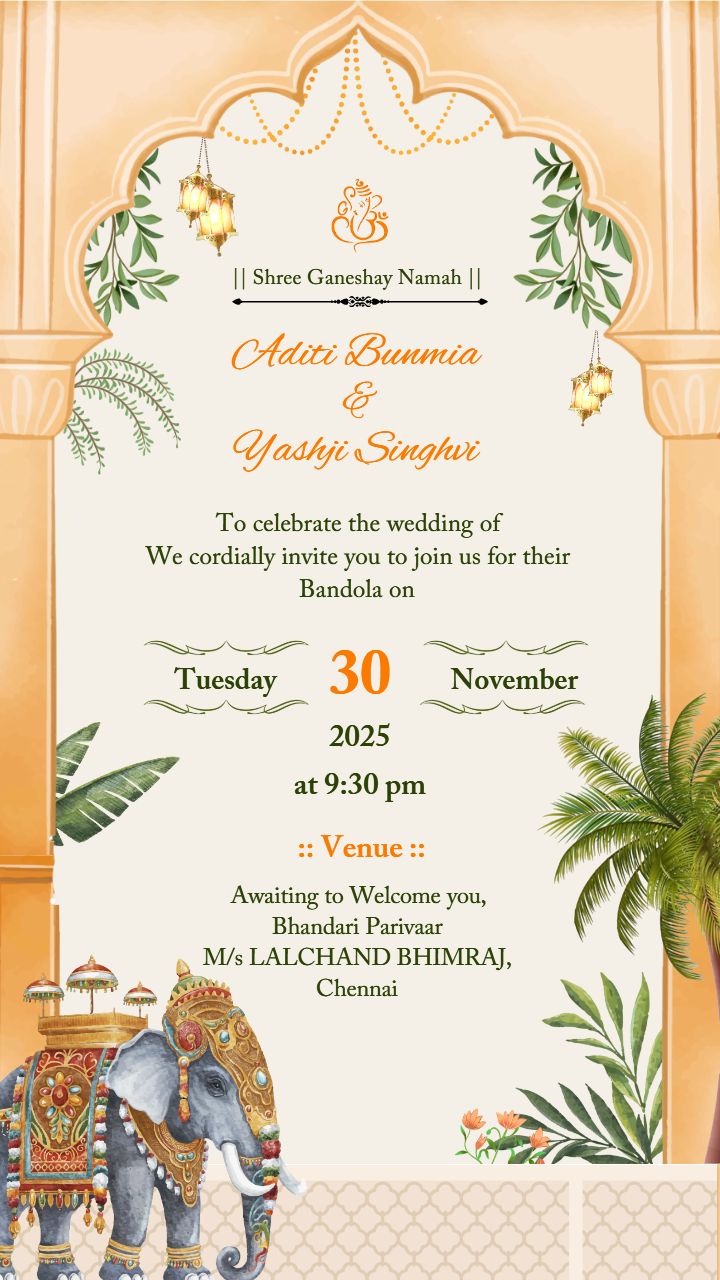 Lotus Pond Digital Wedding Invitation Video For Couples
