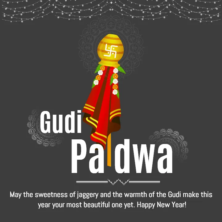Happy Gudi Padwa Wishes In English HD Online for Sharing