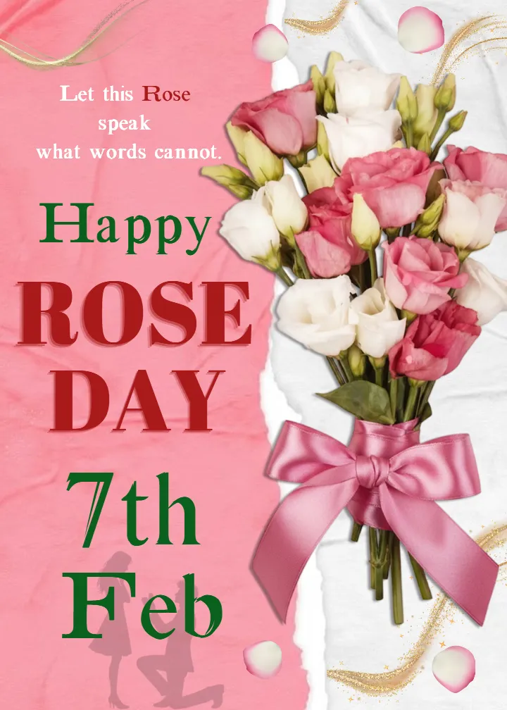 Download 7 Feb Happy Rose Day Greeting Card Online Free