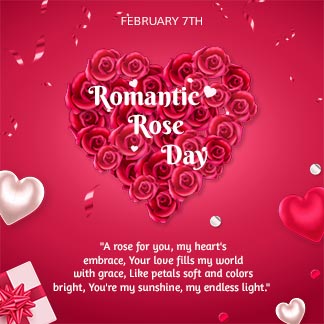 Romantic Rose Day Images for Couples in Red Theme