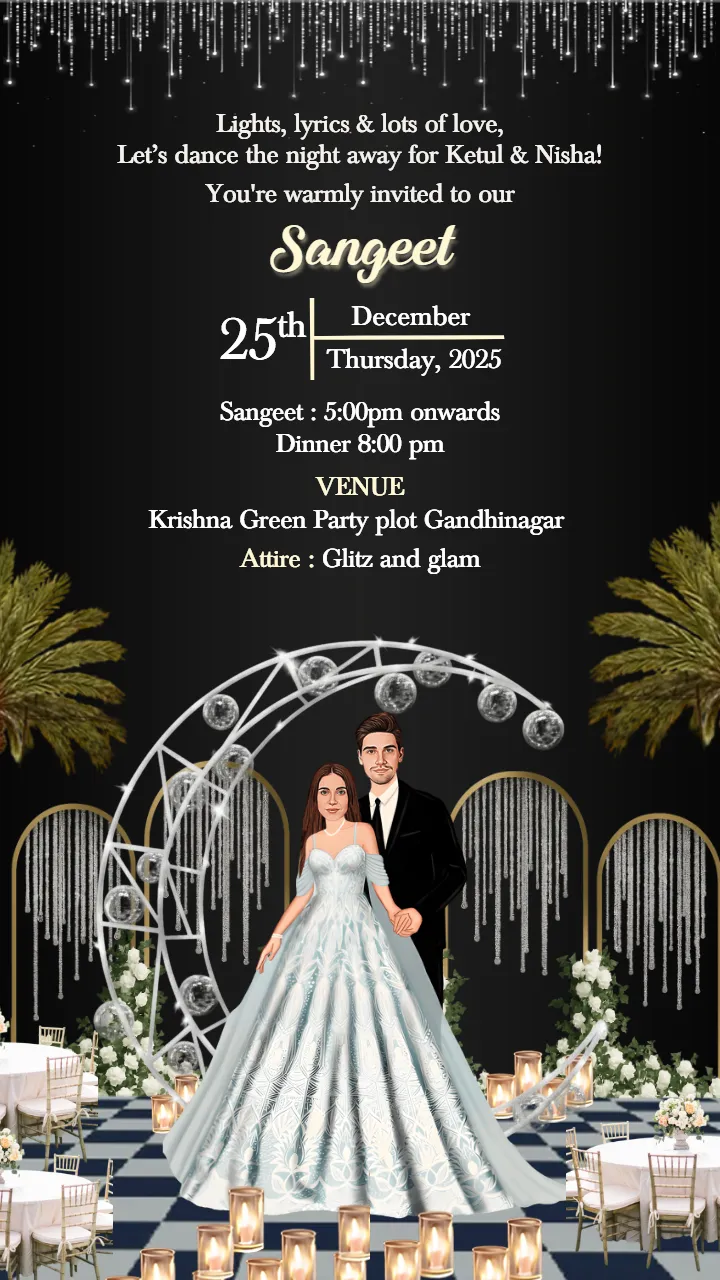 wedding invitation card romantic nature themed design