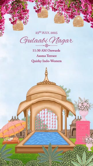 Royal Wedding Invitation with Classic Cultural Charm