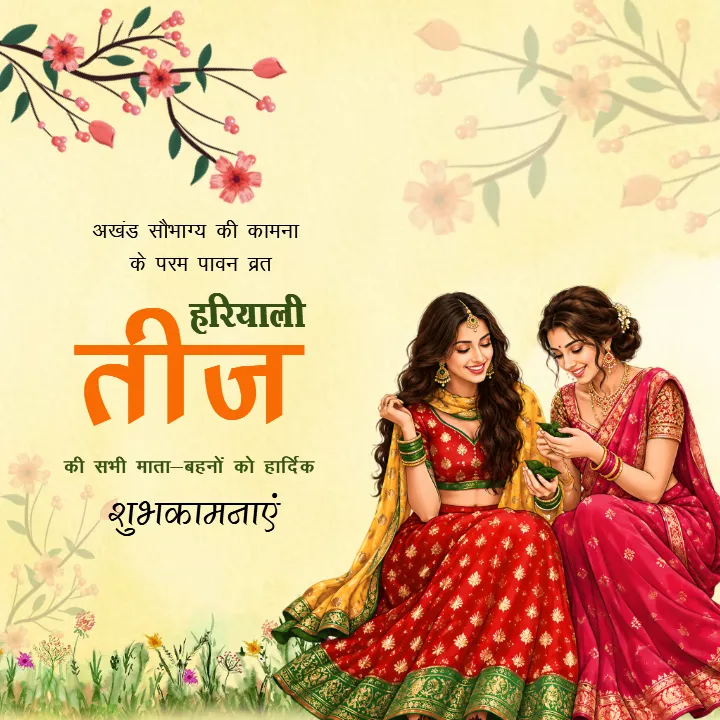 Hariyali Teej Image in Hindi Traditional for Every Occasion