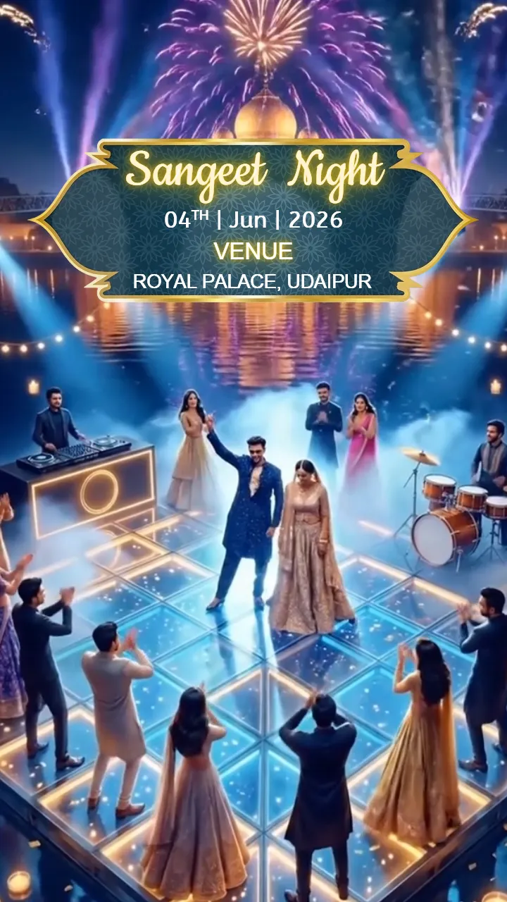 3D Wedding Invitation Video Udaipur Palace Theme Invite