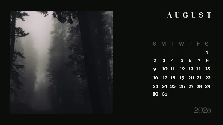 2026 calendar images designed for modern photo calendar