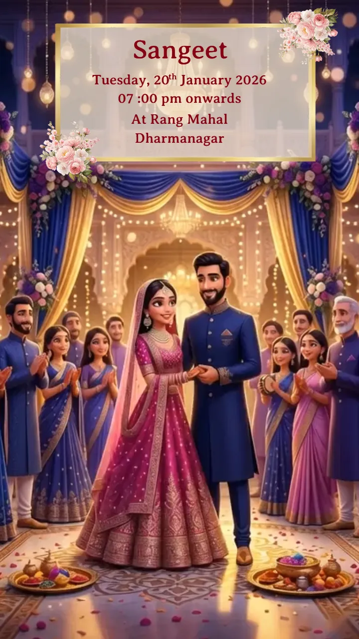 3D Wedding Invitation Video for Luxury Indian Wedding