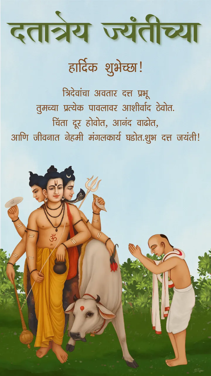 Dattatarey Jayanti Video Spiritual Marathi Bhakti Template