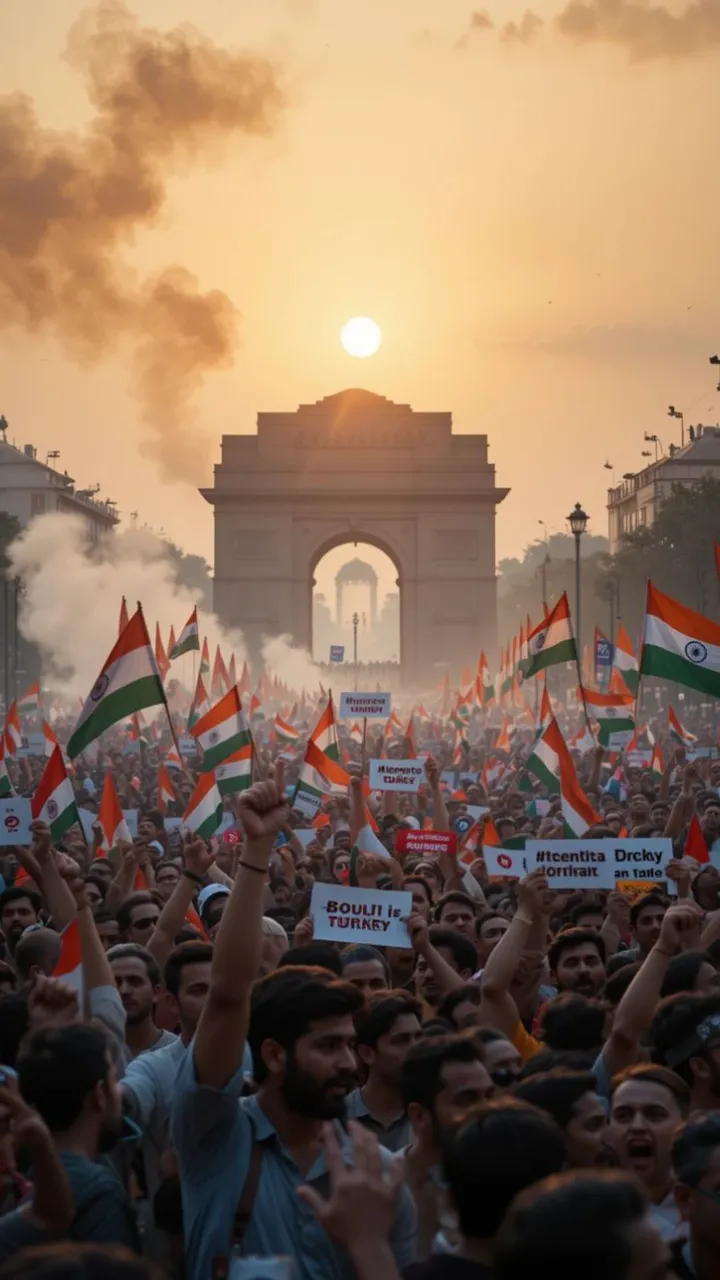 Republic Day Status Video with Tricolor Wave and Cheer