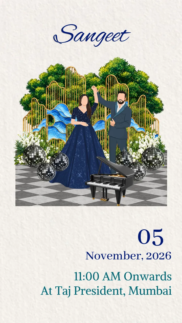 Wedding Invitation Video with Mountain and Forest Art