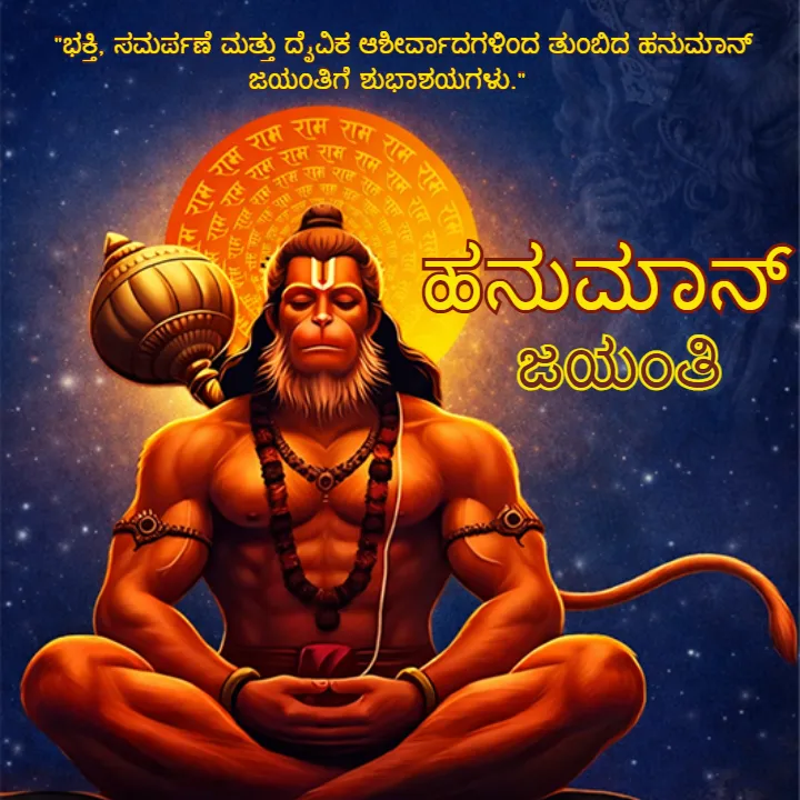 Simple Hanuman Jayanti Wishes in Kannada for WhatsApp