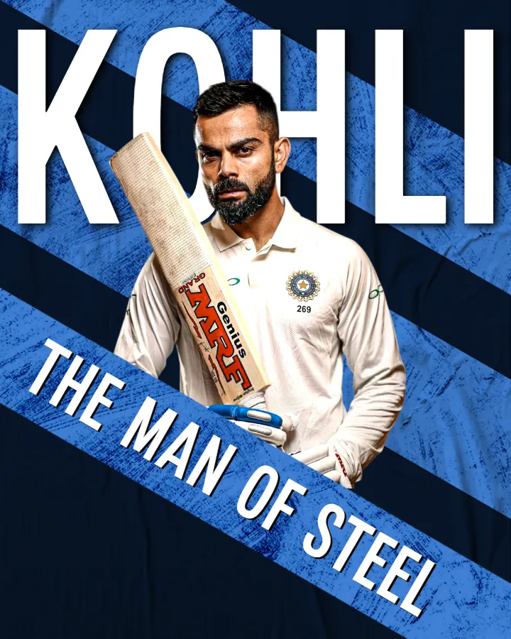 The Man Of The Steel Bold Cricket Hero Poster Concept