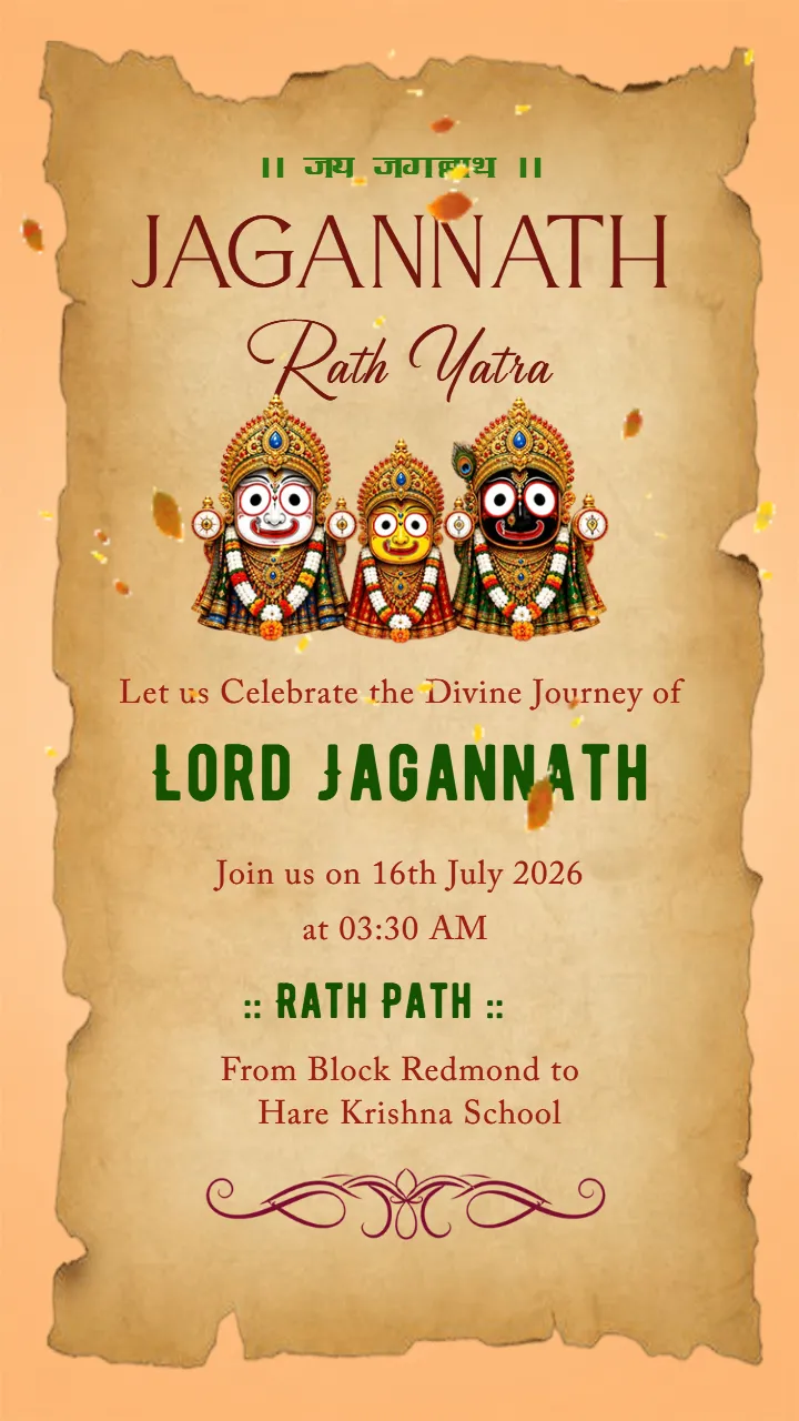 Jagannath Rath Yatra Invitation Video Online Collection