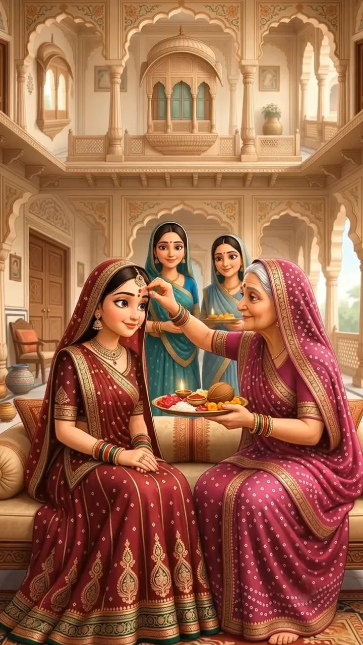 3D Sinjara Teej Invitation Video with Rajasthani Theme