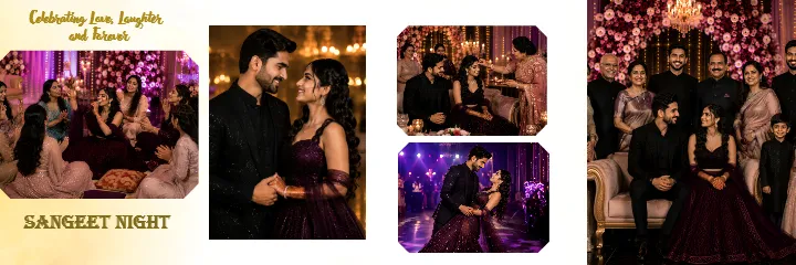 Sangeet Ceremony Album PSD Design for Wedding Albums