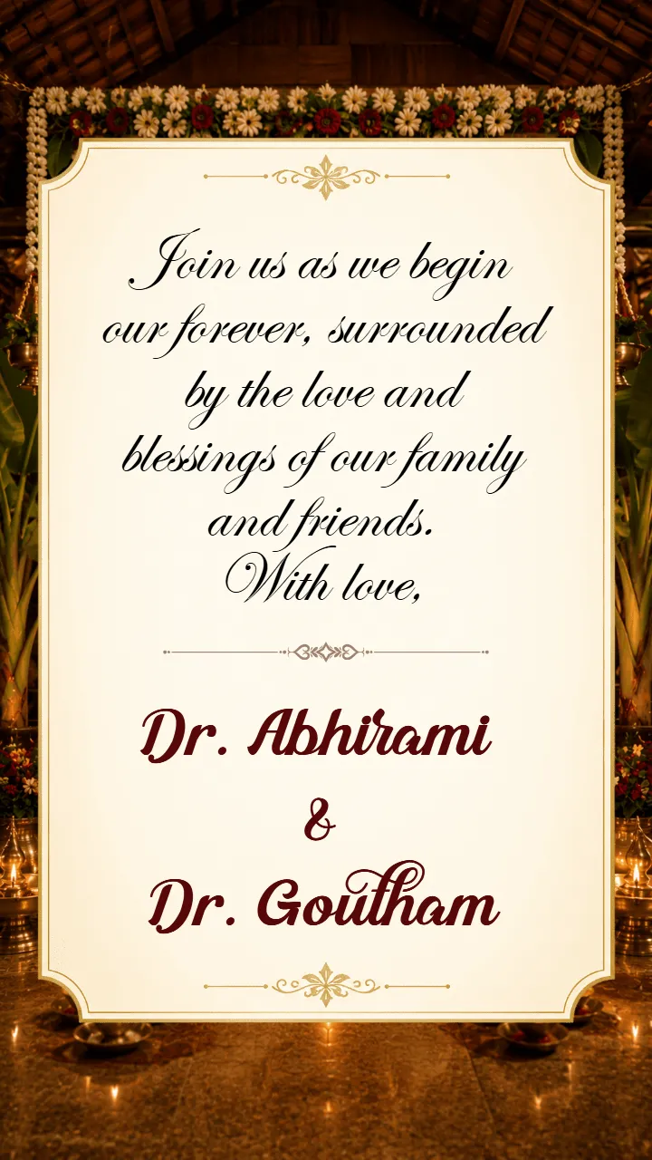 3D Malayalam Wedding Invitation Video for Kerala Wedding