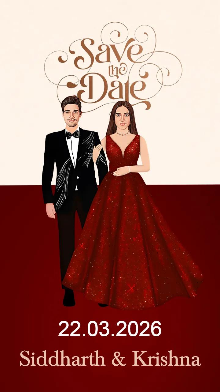 Peacock Palace Inspired Royal Engagement Video Invitation