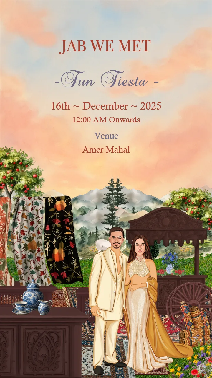 Kashmir Wedding Invitation Video With Traditional Touch