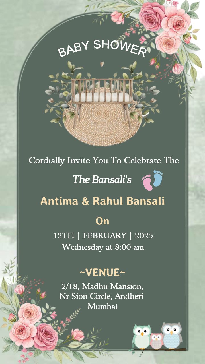 Charming Woodland Baby Shower Invitation Template