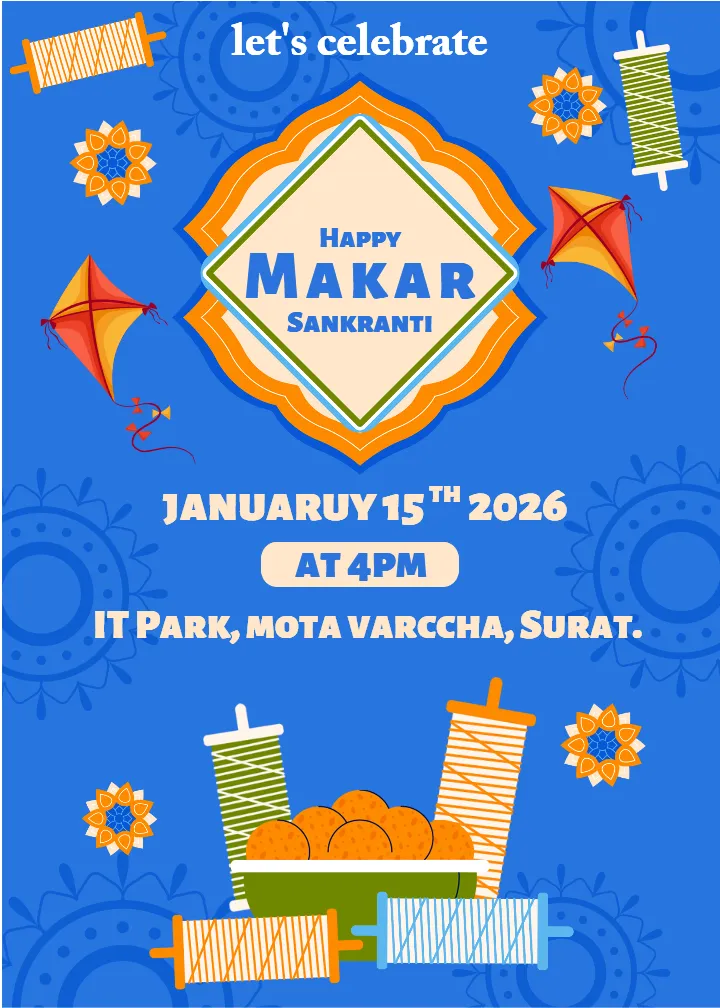 Traditional Invitation Card For Sankranti Family Celebration