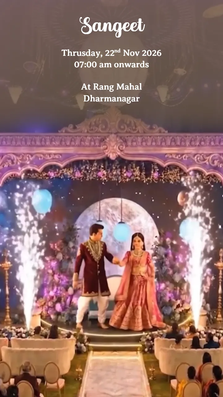 3D Wedding Invitation Video Royal Palace Theme