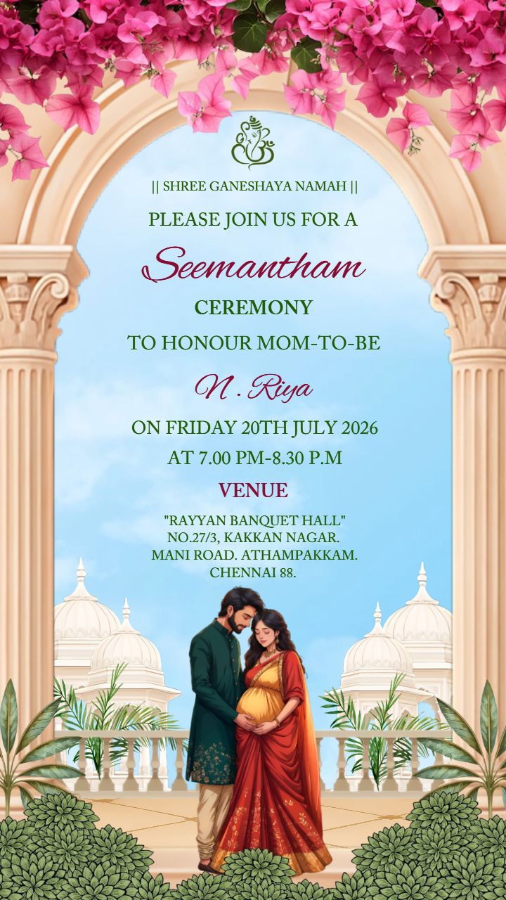 Seemantham Invitation Images for Modern Celebrations