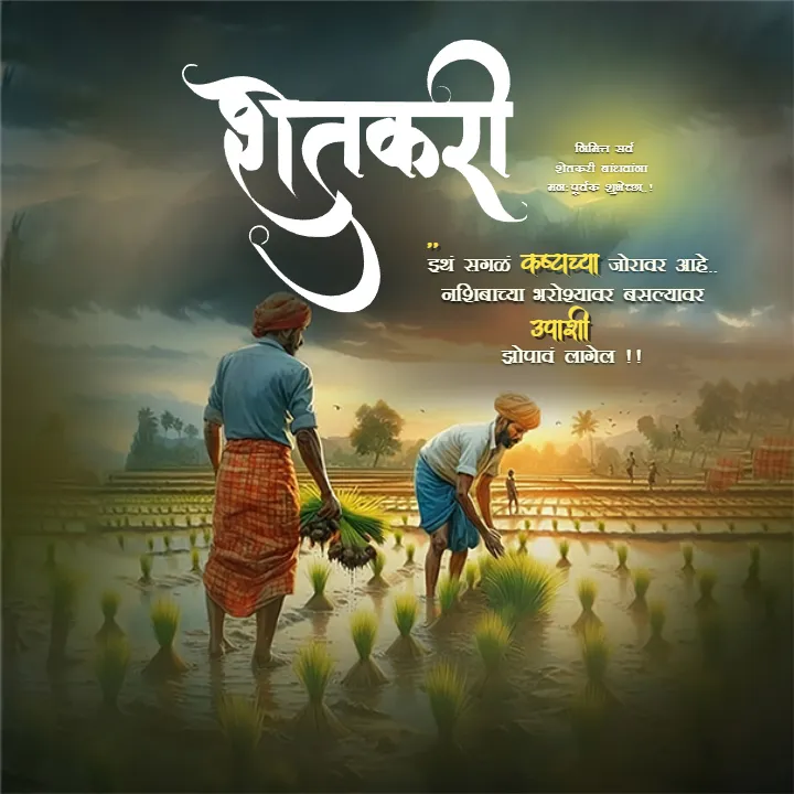 Shetkari Post in Marathi Motivational Line for Farmers Daily