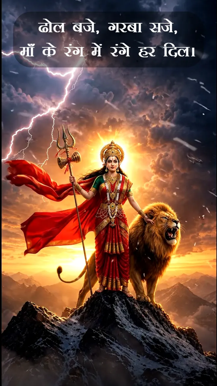 Happy Navratri 3D Status Video for Social Media Sharing