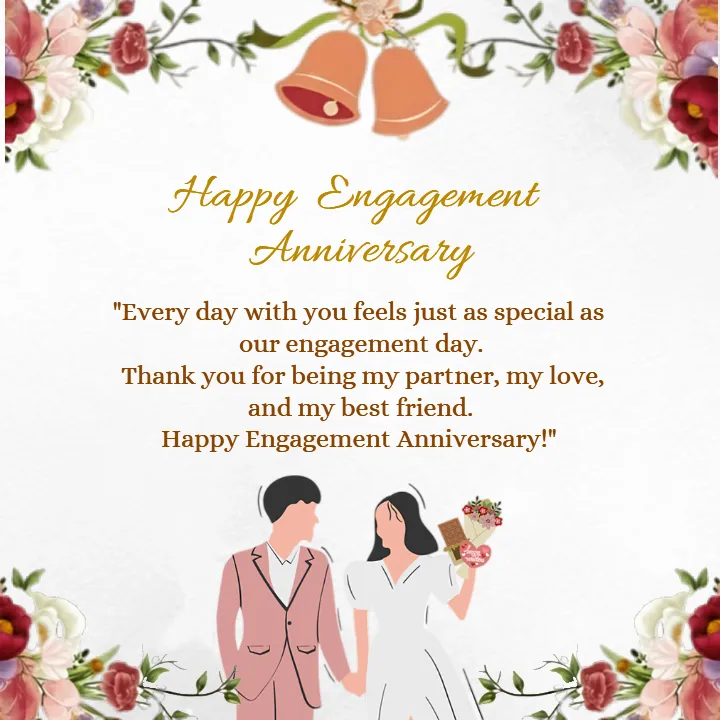 Engagement Anniversary Wishes Caption Romantic Lines