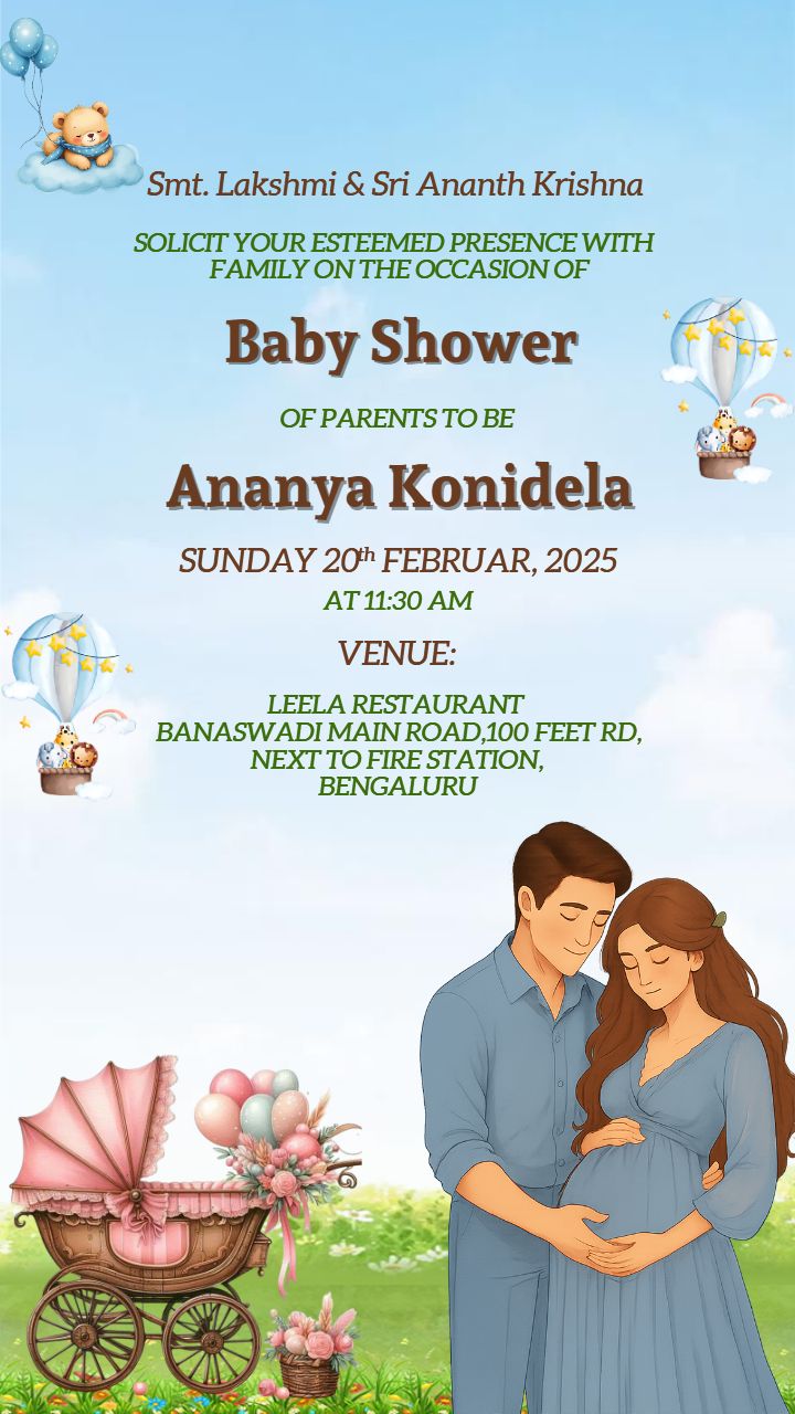 Couple Theme EInvite Video for Baby Shower Celebration