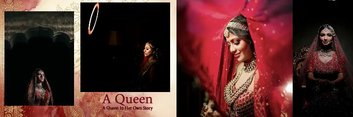 Wedding Bride Album Design PSD with Elegant Album Layouts