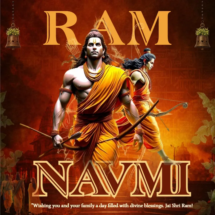Digital Happy Ram Navami Wishes in English to Share Online